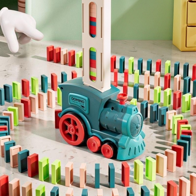 Party Games Phone - Train de dominos d'intérieur électrique avec