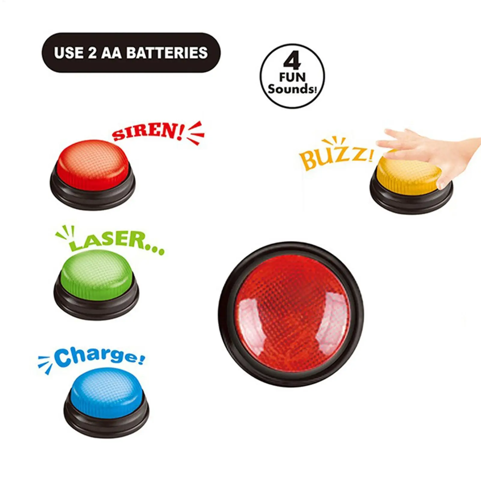 Party Games Engagement - Buzzer de jeu 4 boutons à