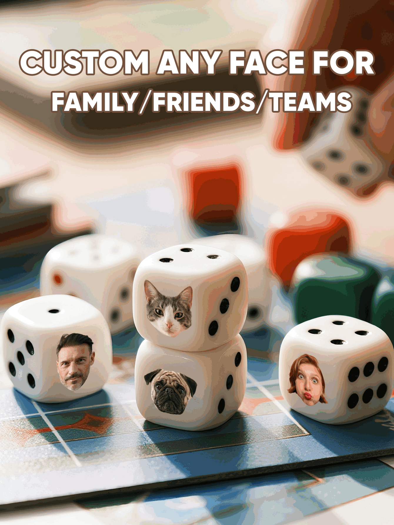 Dés à visage personnalisé, dés - Party Games Engagement avis et prix